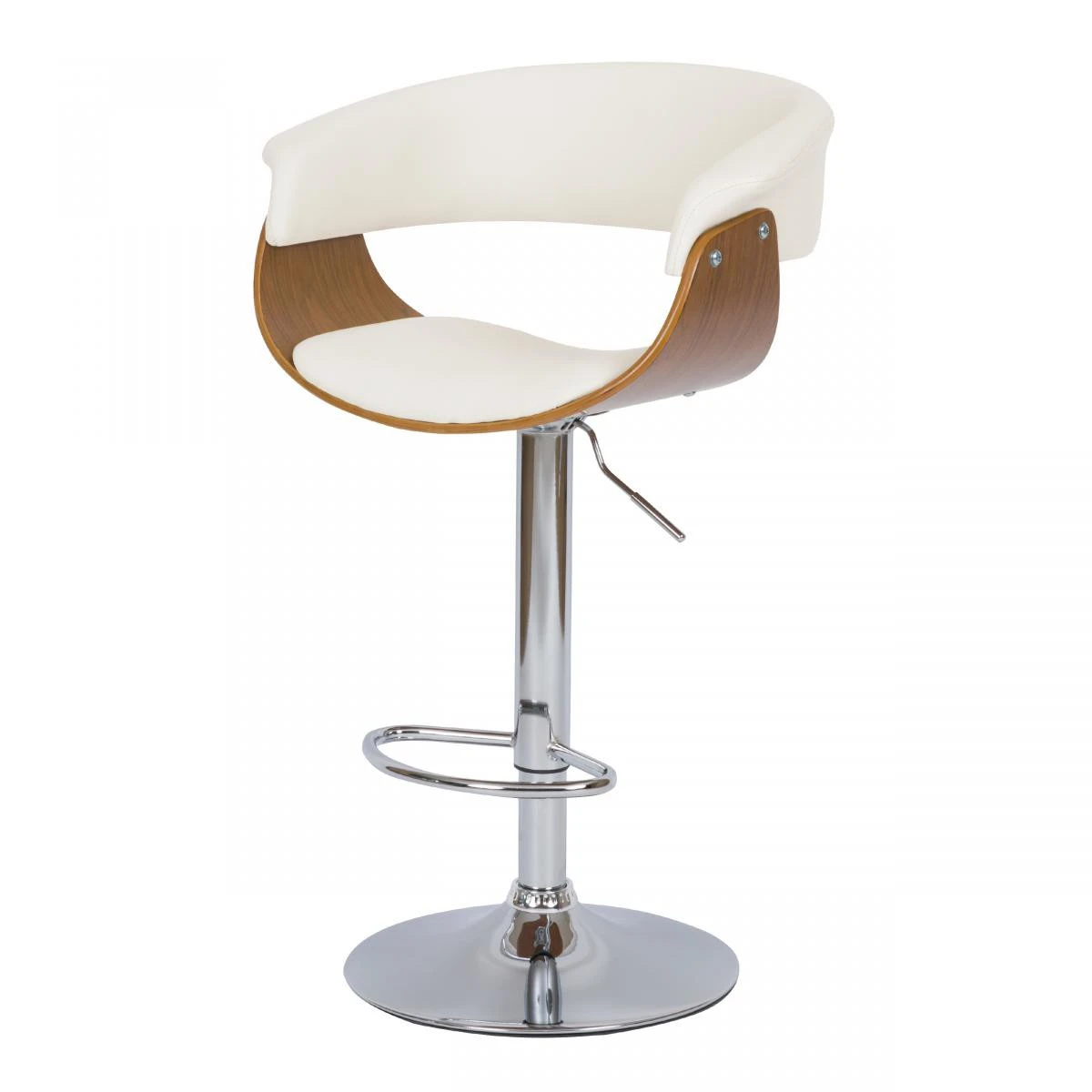 Rendez Vous Déco Chaise De Bar Blanche Basile Avec Accoudoirs 55.5/81 Cm 3 Rendez Vous Déco Chaise De Bar Blanche Basile Avec Accoudoirs 55.5/81 Cm – Image 3