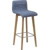 Kare Design Tabouret De Bar Tissu Bleue LARA