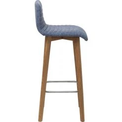 Kare Design Tabouret De Bar Tissu Bleue LARA -Magasin Joss & Main chaise de bar bleue lara design 186940 3 1140x1140