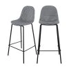 Rendez Vous Déco Chaise De Bar Mi-hauteur Henrik Noir Et Blanc 65 Cm (lot De 2)