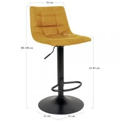HOUSE NORDIC Chaise De Bar MIDDELFART Jaune Moutarde 9 HOUSE NORDIC Chaise De Bar MIDDELFART Jaune Moutarde -Magasin Joss & Main chaise de bar middelfart jaune moutarde 1001303 5 1140x1140