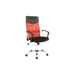 Ac-Deco Chaise De Bureau à Roulettes - Q025 - 62 X 50 X 107 Cm - Tissu - Roug...