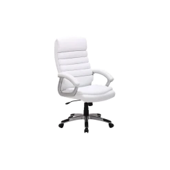 Ac-Deco Chaise De Bureau à Roulettes - Q087 - 66 X 50 X 115 Cm - Blanc