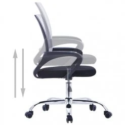 Chunhelife Chaise De Bureau Avec Dossier En Maille Gris Tissu -Magasin Joss & Main chaise de bureau avec dossier en maille gris tissu 9319609 24319315 1140x1140