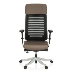 Chaise De Bureau / Chaise Bureau ASGON Tissu Taupe Hjh OFFICE