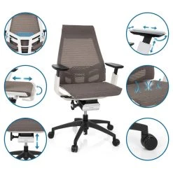 Hjh OFFICE Chaise De Bureau / Chaise Bureau GENIDIA SMART WHITE Tissu Maille Gris... 7 Hjh OFFICE Chaise De Bureau / Chaise Bureau GENIDIA SMART WHITE Tissu Maille Gris... -Magasin Joss & Main chaise de bureau chaise bureau genidia smart white tissu m 7859937 379596 6 1140x1140