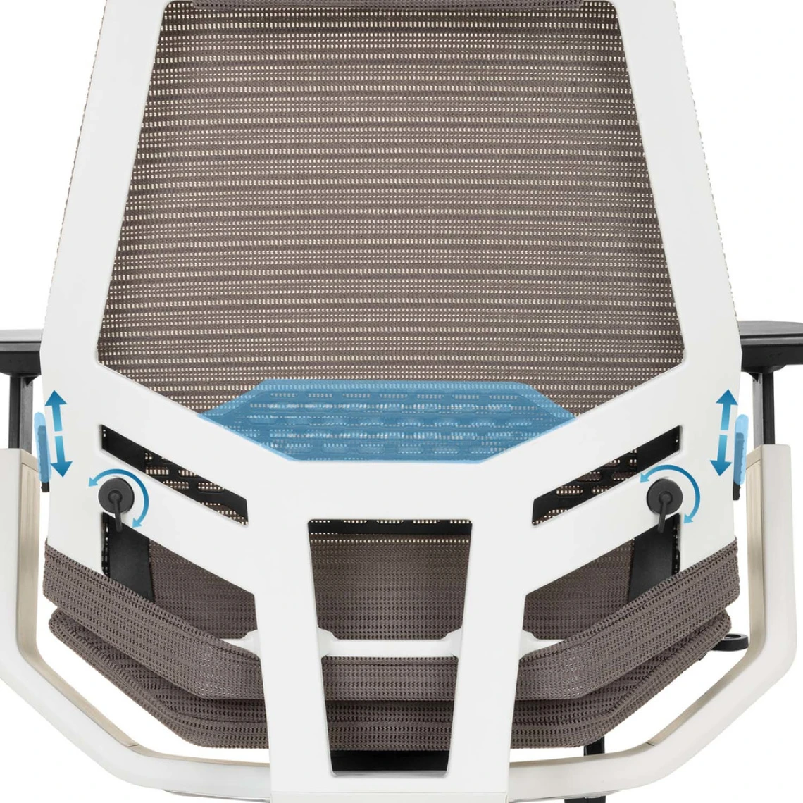 Hjh OFFICE Chaise De Bureau / Chaise Bureau GENIDIA SMART WHITE Tissu Maille Gris... 5 Hjh OFFICE Chaise De Bureau / Chaise Bureau GENIDIA SMART WHITE Tissu Maille Gris... – Image 5