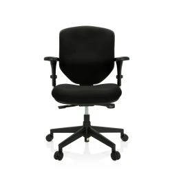 Chaise De Bureau / Chaise Pivotante ENJOY II Tissu Noir Hjh OFFICE