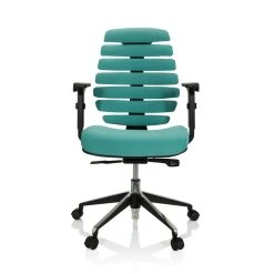 Chaise De Bureau / Chaise Pivotante ERGO LINE II Tissu Noir Hjh OFFICE