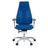 Hjh OFFICE Chaise De Bureau / Chaise Pivotante GENIDIA PRO Tissu Maille Bleu