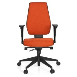 Hjh OFFICE Chaise De Bureau / Chaise Pivotante PRO-TEC 500 Tissu Rouge Foncé/rou...