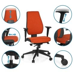 Hjh OFFICE Chaise De Bureau / Chaise Pivotante PRO-TEC 500 Tissu Rouge Foncé/rou... -Magasin Joss & Main chaise de bureau chaise pivotante pro tec 500 tissu rouge 7859227 377616 6 1140x1140