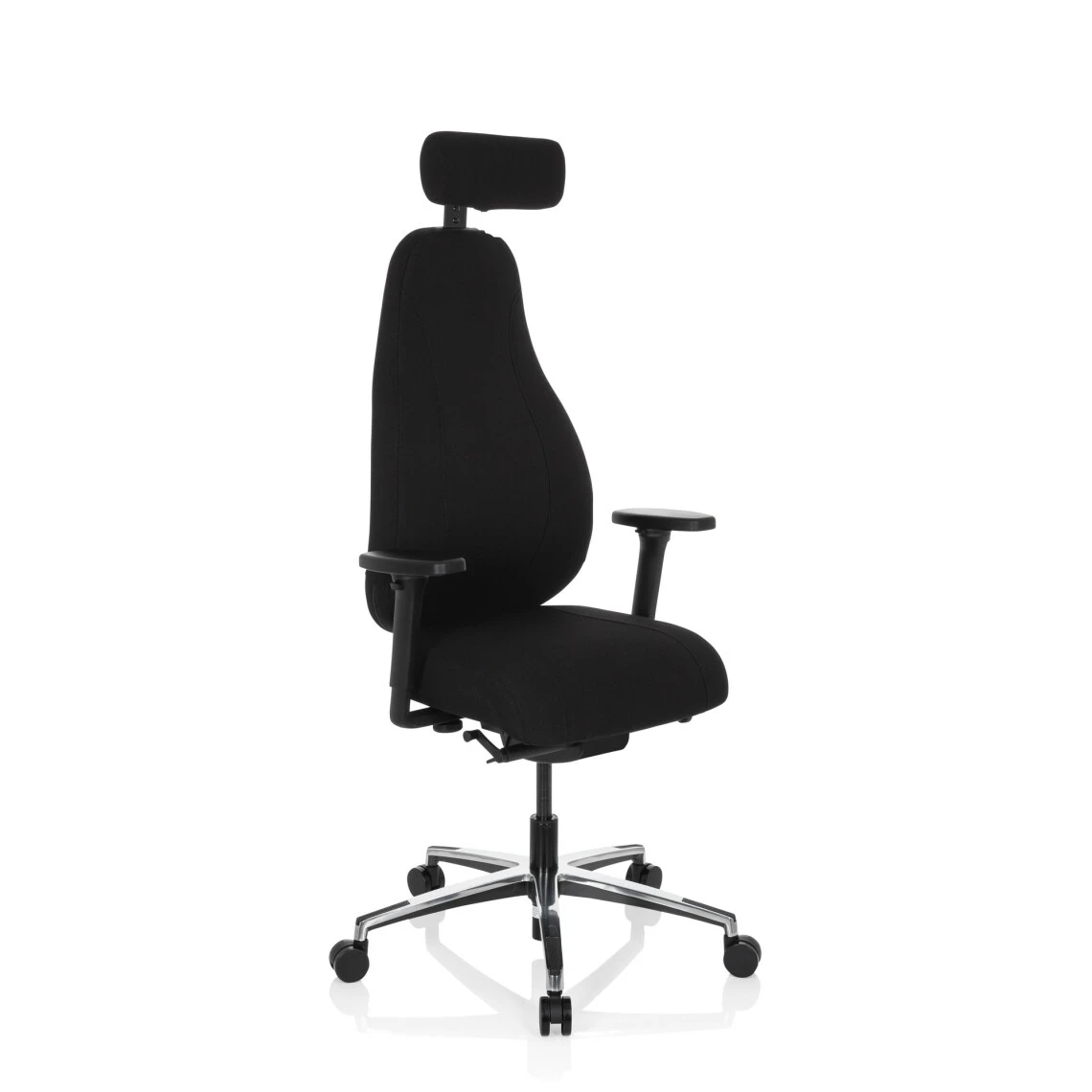 Chaise De Bureau / Chaise Pivotante RESISTIO Tissu Noir Hjh OFFICE 5 Chaise De Bureau / Chaise Pivotante RESISTIO Tissu Noir Hjh OFFICE – Image 5