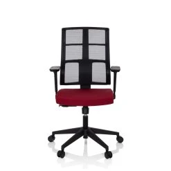 Hjh OFFICE Chaise De Bureau / Chaise Pivotante SPINIO Maille / Tissu Noir / Rouge...