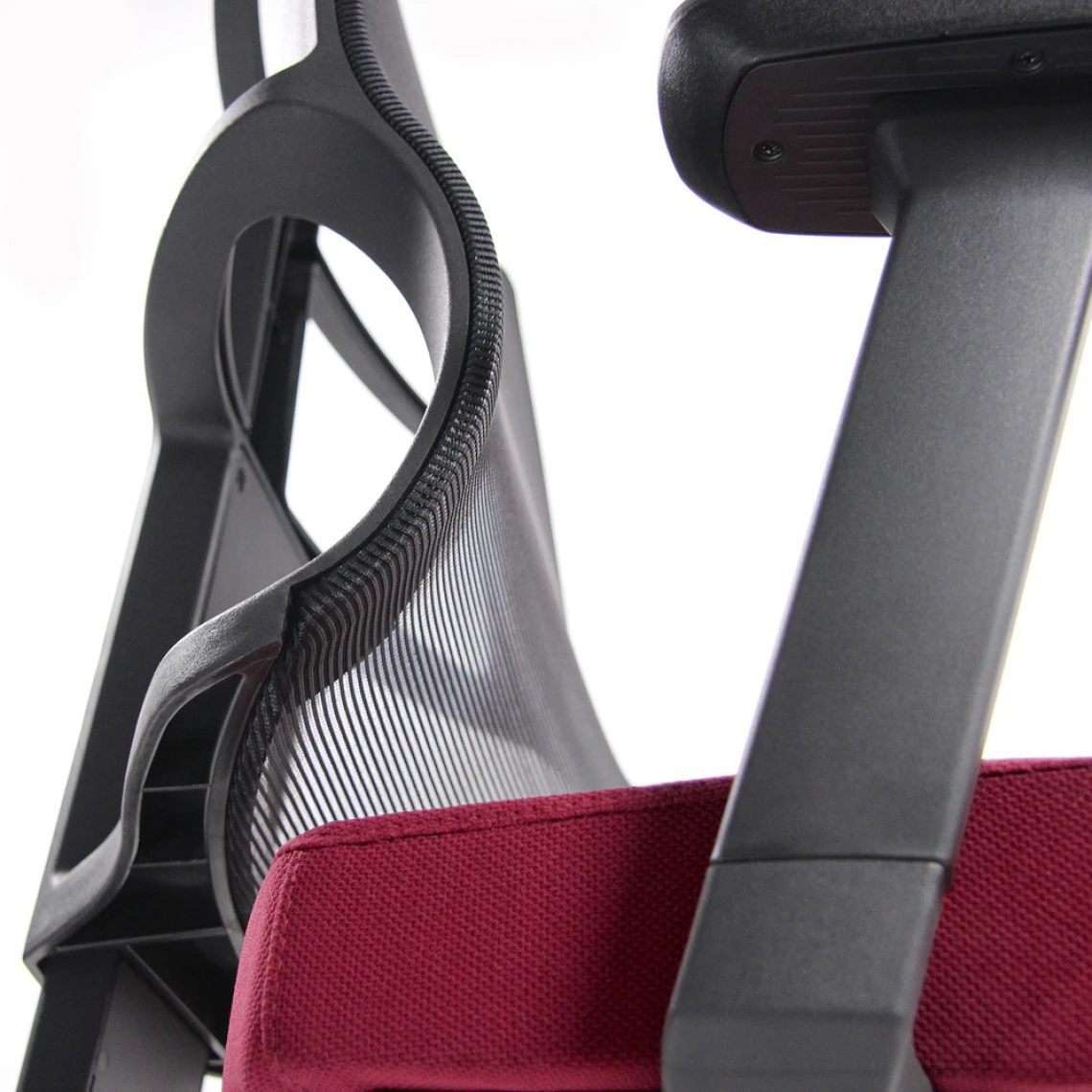 Hjh OFFICE Chaise De Bureau / Chaise Pivotante SPINIO Maille / Tissu Noir / Rouge... 2 Hjh OFFICE Chaise De Bureau / Chaise Pivotante SPINIO Maille / Tissu Noir / Rouge... – Image 2