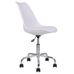 Pegane Chaise De Bureau Coloris Blanc Avec Pieds Chromés En PU - Dim : 54 X ... -Magasin Joss & Main chaise de bureau coloris blanc avec pieds chromes en pu dim 54 x 48 x 84 94 cm 13576678 37203588 1140x1140