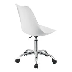 En.casa Chaise De Bureau Design Siège Rembourré à 5 Roulettes Fauteuil Rota... -Magasin Joss & Main chaise de bureau design siege rembourre a 5 roulettes fauteuil rotatif a 360 et reglable en hauteur polypropylene similcuir metal blanc encasa 11526052 30198248 1140x1140