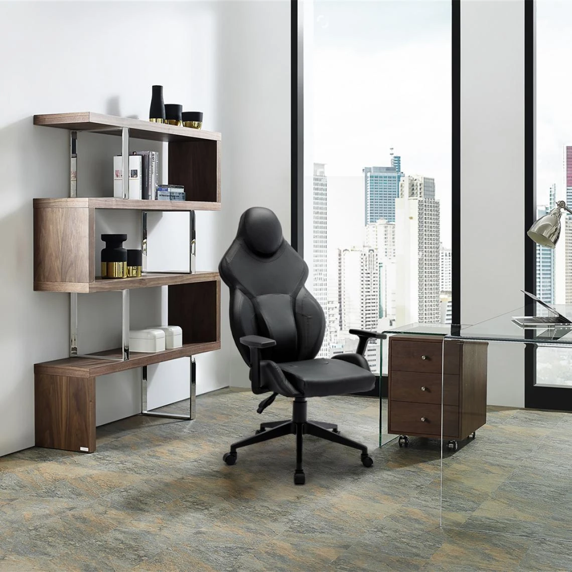 Egli Chaise De Bureau Ergonomique Réglable Similicuir Design Sportif Porti... 2 Egli Chaise De Bureau Ergonomique Réglable Similicuir Design Sportif Porti... – Image 2