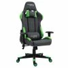 IDIMEX Chaise De Bureau Gaming SWIFT, Revêtement En Tissu Gris Et Vert