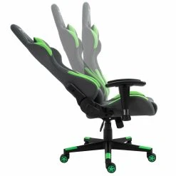 IDIMEX Chaise De Bureau Gaming SWIFT, Revêtement En Tissu Gris Et Vert -Magasin Joss & Main chaise de bureau gaming swift fauteuil ergonomique avec cous 6957146 60408 1140x1140