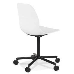 Alterego Chaise De Bureau Moderne 'MAGELLAN' Blanche Sur Roulettes -Magasin Joss & Main chaise de bureau moderne magellan blanche sur roulettes 13144878 35731522 1140x1140