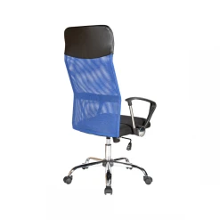 Mobili Rebecca Chaise De Bureau Noir Bleu Tissu Respirant Pu 113 /123x57,5x58,5 -Magasin Joss & Main chaise de bureau noir bleu tissu respirant pu 113 123x575x585 8223011 20953553 1140x1140