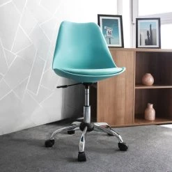 Chaise De Bureau / Pivotante FANCY PRO Turquoise Hjh OFFICE -Magasin Joss & Main chaise de bureau pivotante fancy pro turquoise hjh office 7859863 379396 6 1140x1140