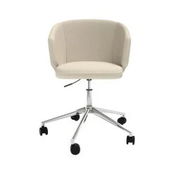 Rendez Vous Déco Chaise De Bureau Pivotante Gabby En Tissu Beige -Magasin Joss & Main chaise de bureau pivotante gabby en tissu beige 13780274 38116126 1140x1140