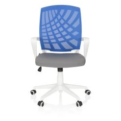 Chaise De Bureau / Pivotante SPRING En Tissu Gris / Bleu Hjh OFFICE