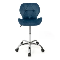 Idmarket Chaise De Bureau ROBINE Velours Bleu à Roulettes -Magasin Joss & Main chaise de bureau robine velours bleu a roulettes 13852974 38414706 1140x1140