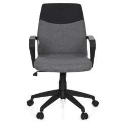 Chaise De Bureau ROYAL Tissu Gris Foncé/gris Hjh OFFICE