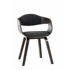 Decoshop26 Chaise De Bureau Sans Roulettes Visiteur En Tissu Et Bois Design Retro...