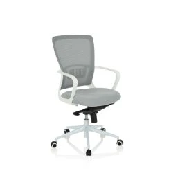 Chaise De Bureau / Siége Pivotant ESTRIA Tissu Maille Gris Hjh OFFICE -Magasin Joss & Main chaise de bureau siege pivotant estria tissu maille gris 7860165 380244 4 1140x1140