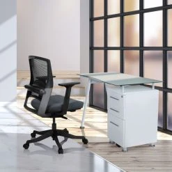 Hjh OFFICE Chaise De Bureau / Siège Pivotant IKAST BASE Tissu Maille Noir / Tiss... -Magasin Joss & Main chaise de bureau siege pivotant ikast base tissu maille n 7860199 380354 4 1140x1140