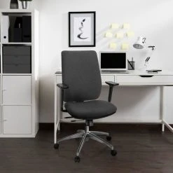 Hjh OFFICE Chaise De Bureau / Siège Pivotant INTEGRIO I Tissu Gris Foncé Hjh OF... -Magasin Joss & Main chaise de bureau siege pivotant integrio i tissu gris fon 7860299 1022166 66 1140x1140