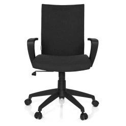 Chaise De Bureau SOFT Tissu Noir Hjh OFFICE