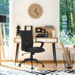 Chaise De Bureau SOFT Tissu Noir Hjh OFFICE -Magasin Joss & Main chaise de bureau soft tissu noir hjh office 7860005 1022096 96 1140x1140