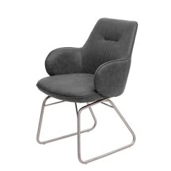 Decoshop26 Chaise De Salle à Manger Fauteuil De Bureau Fonction à Bascule En Ti... -Magasin Joss & Main chaise de salle a manger fauteuil de bureau fonction a bascule en tissu et acier inoxydable gris 040002252 12288094 32735652 1140x1140