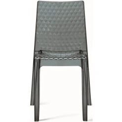 3S. X Home Chaise Design Transparente Grise DELPHES