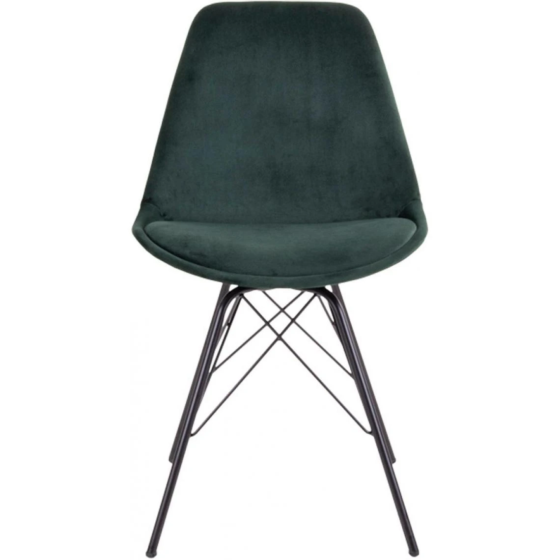 HOUSE NORDIC Chaise Design Velours Vert Foncé KIRSTEN 2 HOUSE NORDIC Chaise Design Velours Vert Foncé KIRSTEN – Image 2