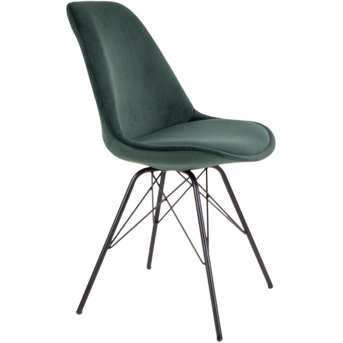 HOUSE NORDIC Chaise Design Velours Vert Foncé KIRSTEN 3 HOUSE NORDIC Chaise Design Velours Vert Foncé KIRSTEN – Image 3