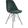 HOUSE NORDIC Chaise Design Velours Vert Foncé KIRSTEN