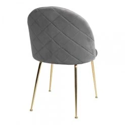 HOUSE NORDIC Chaise En Velours Gris Et Piétement Doré ARROW -Magasin Joss & Main chaise en velours gris et pietement dore arrow design 1195061 3 1140x1140 1