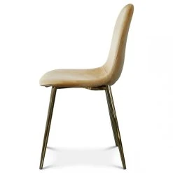 Opjet Chaise En Velours Jaune Piétement Doré L.55 VICTORY -Magasin Joss & Main chaise en velours jaune pietement dore l55 victory design 1194221 3 1140x1140