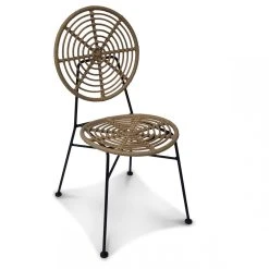Opjet Chaise D'Extérieur En Résine Beige Imitation Rotin SPIDER