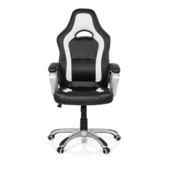 Hjh OFFICE Chaise Gaming / Chaise De Bureau GAMING ZONE PRO AB100 Simili Cuir Noi...