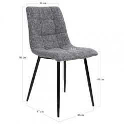 HOUSE NORDIC Chaise Grise MIDDELFART Pieds Noir -Magasin Joss & Main chaise grise middelfart pieds noir design 3201296 6 1140x1140