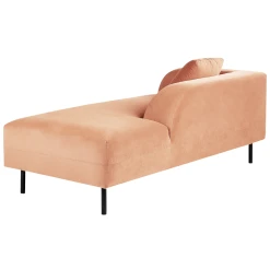 Beliani Chaise Longue Côté Gauche Rose Pêche LE CRAU -Magasin Joss & Main chaise longue cote gauche rose peche le crau 13843728 38387158 1140x1140