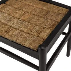 MACABANE Chaise Noire En Bois De Teck Recyclé Dossier Arrondi -Magasin Joss & Main chaise noire en bois de teck recycle dossier arrondi 501536 7 1140x1140