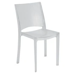 3S. X Home Chaise Design Transparente Blanche Fumée Transparente NILO